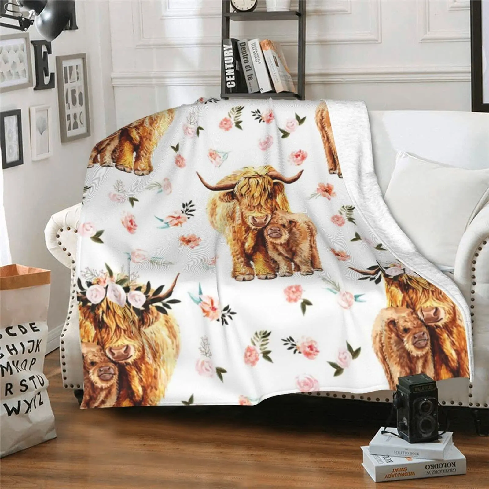 Highland Home Textiles - Coperta per mucca delle Highland, biancheria