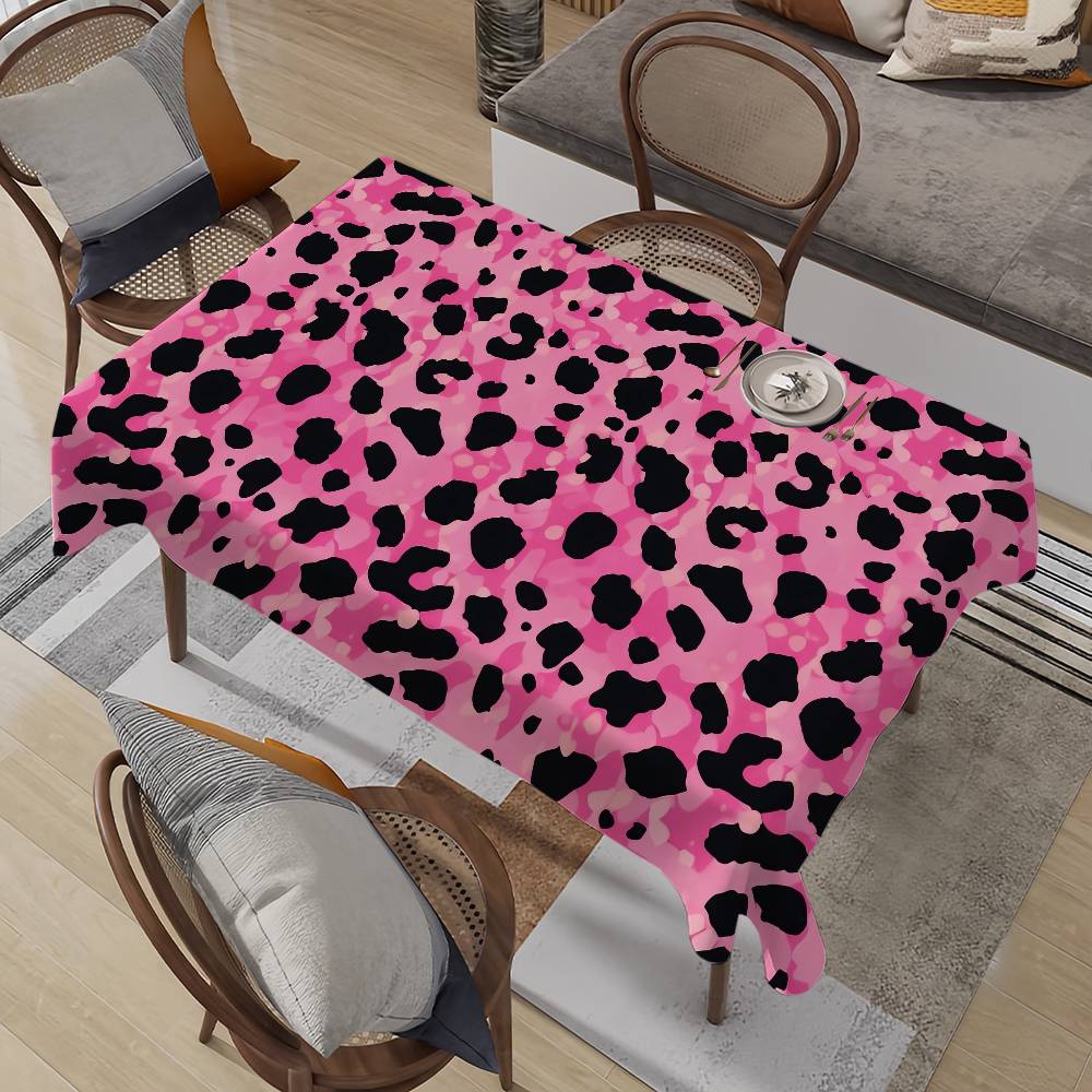 Home Textiles Classic Fashion - Tovaglia rosa con motivo leopardato alla