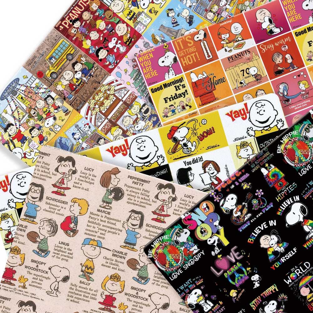 Home Textiles Curtains - Tessuto Snoopy TAKARA TOMY 140x50CM, Stoffa