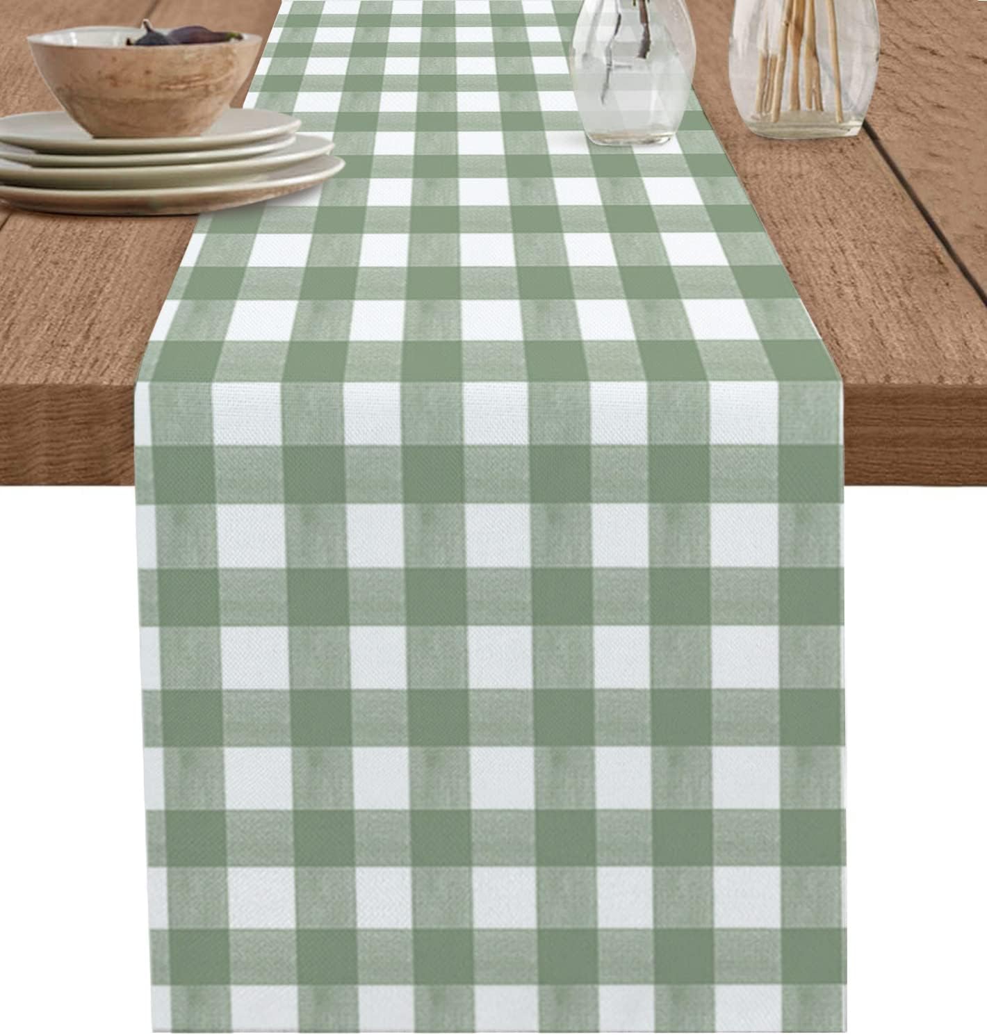 Linum Home Textiles - Runner da tavolo in lino scozzese