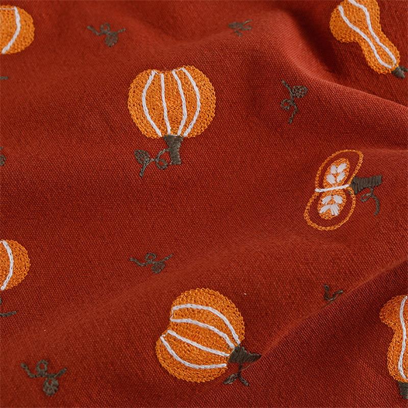 Linum Home Textiles - Cotone lino zucca tessuto ricamato borsa