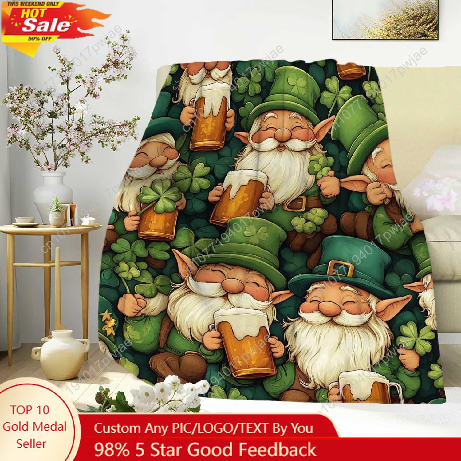 Home Textiles Towel - Coperta da tiro con gnomo per