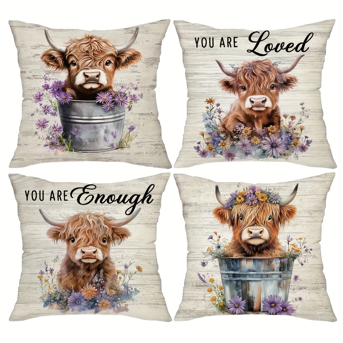 Highland Home Textiles - Federa per cuscino in morbido peluche