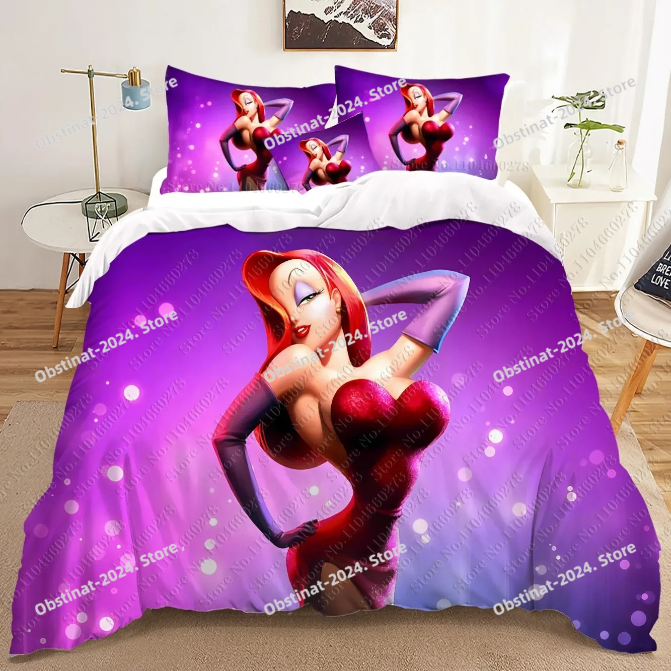 moda Jessica Rabbit 3D Set bia - Home Textiles Classic Fashion recensione e prezzo