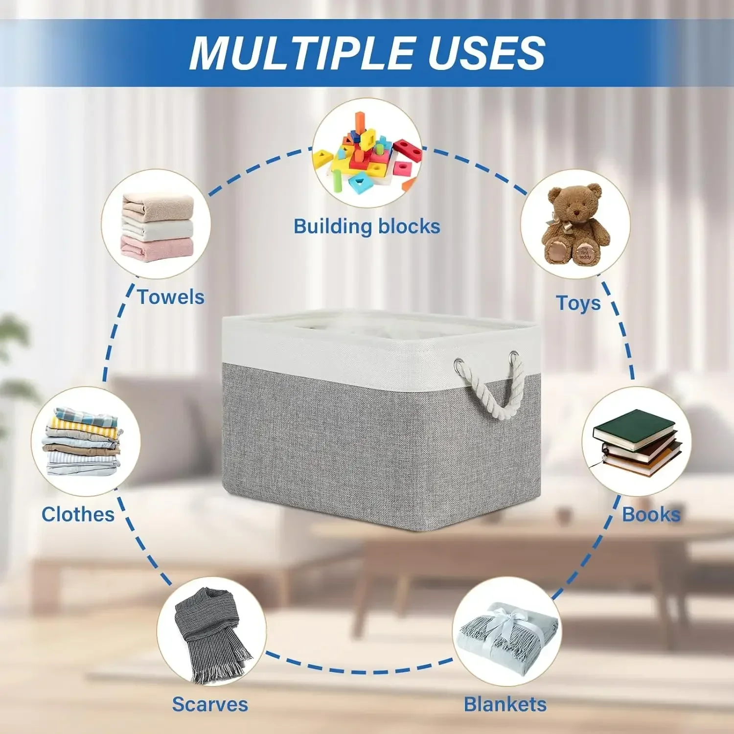 Cesto portaoggetti pieghevole  - Linum Home Textiles recensione e prezzo