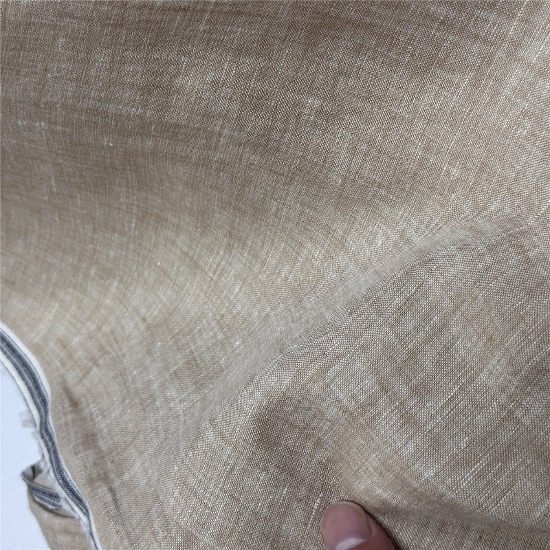 Tessuto in Puro Lino Marrone C - Linum Home Textiles recensione e prezzo