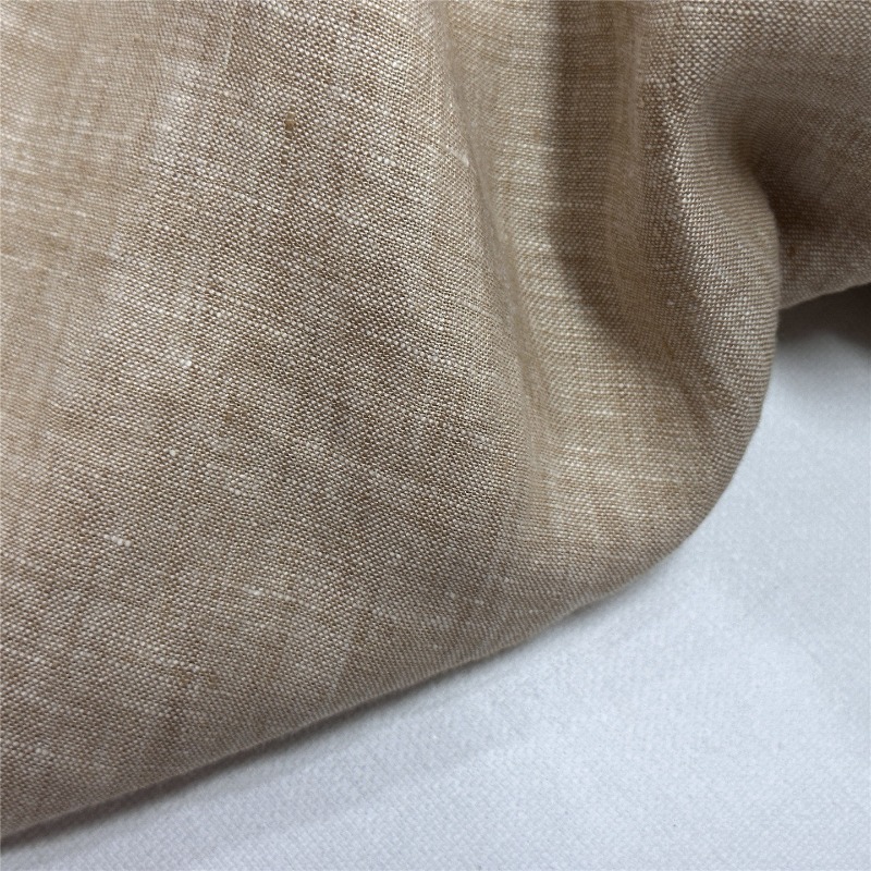 Tessuto in Puro Lino Marrone C - Linum Home Textiles recensione e prezzo