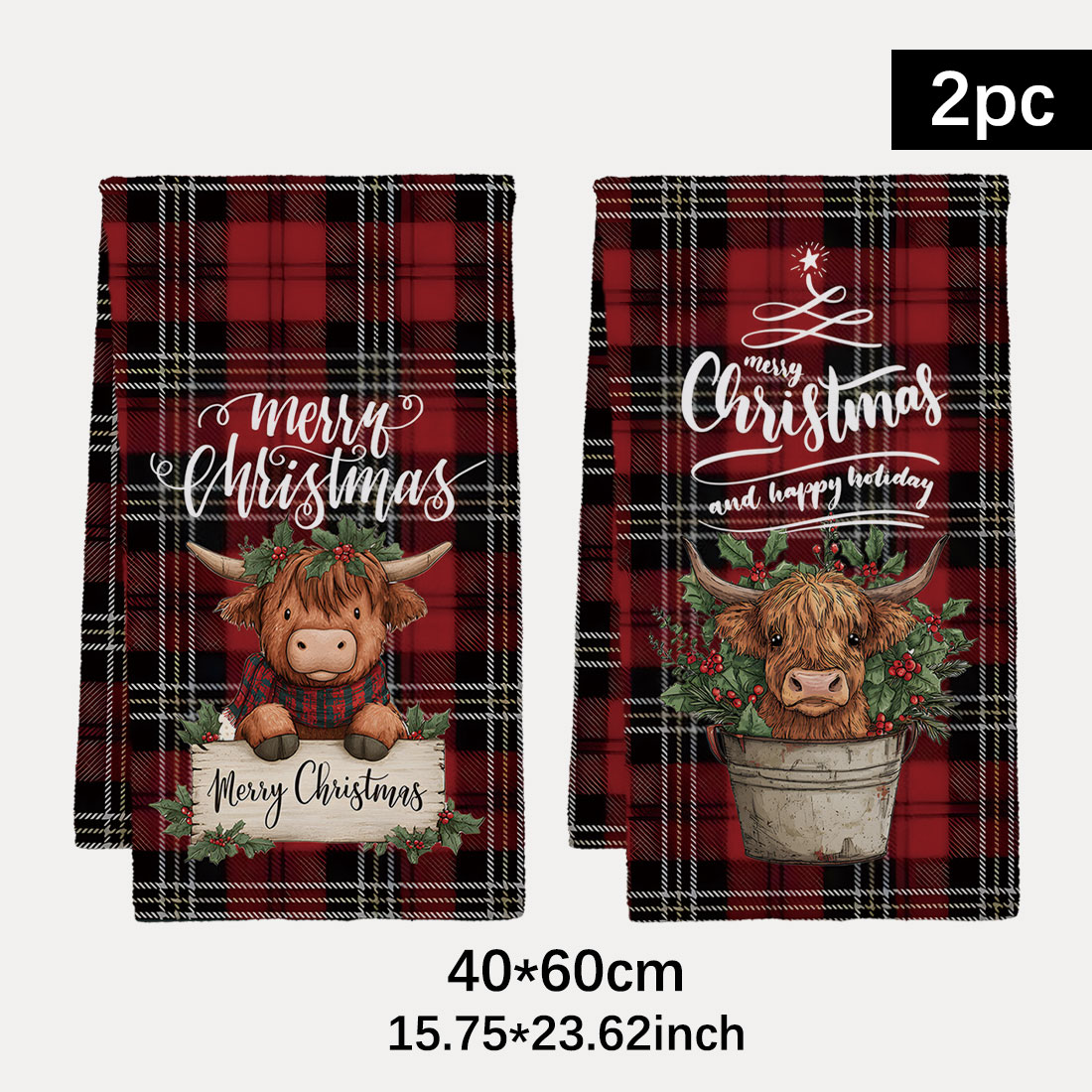 40x60 cm Serie di Natale Grigl - Highland Home Textiles recensione e prezzo