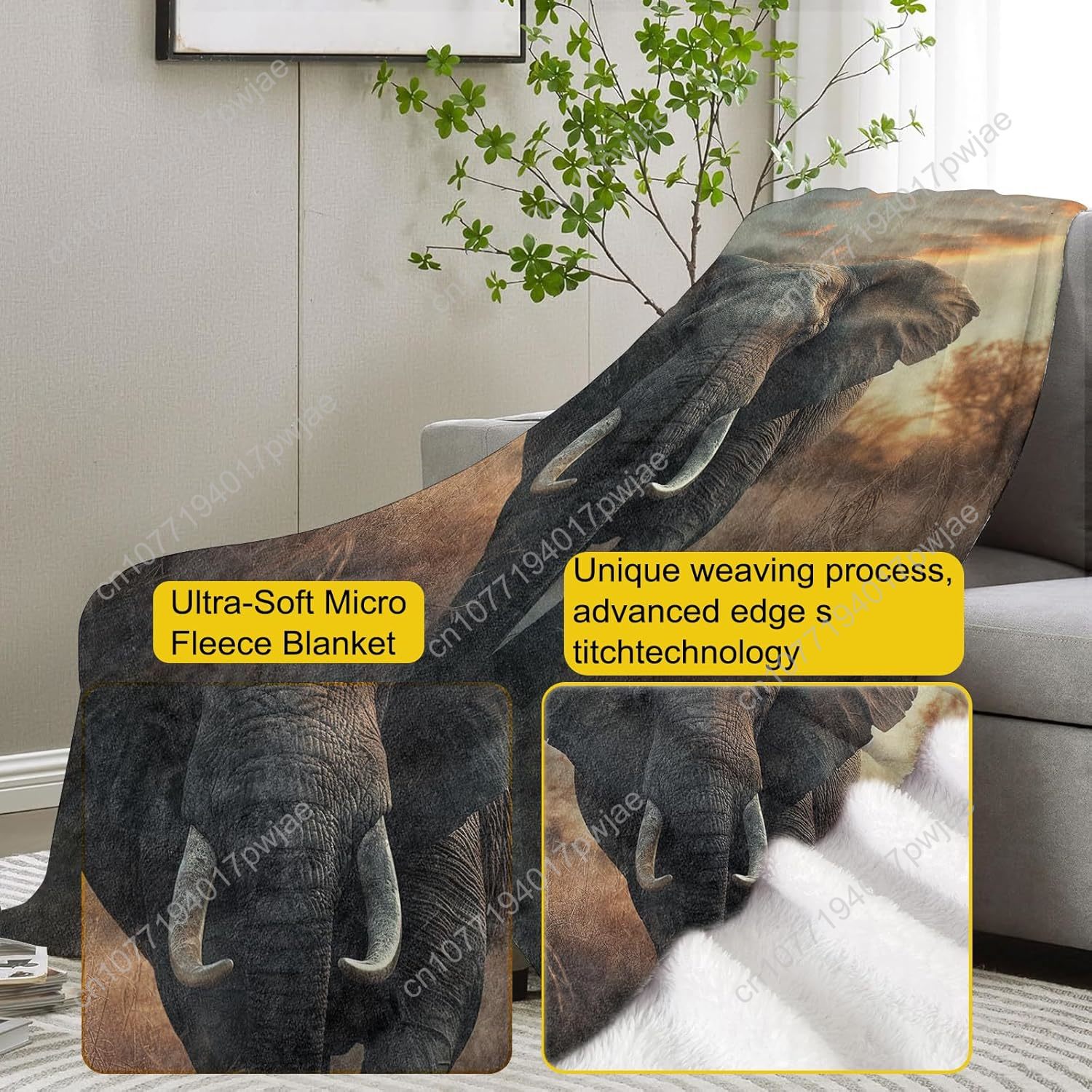 Coperta in pile con elefante,  - Home Textiles Towel recensione e prezzo