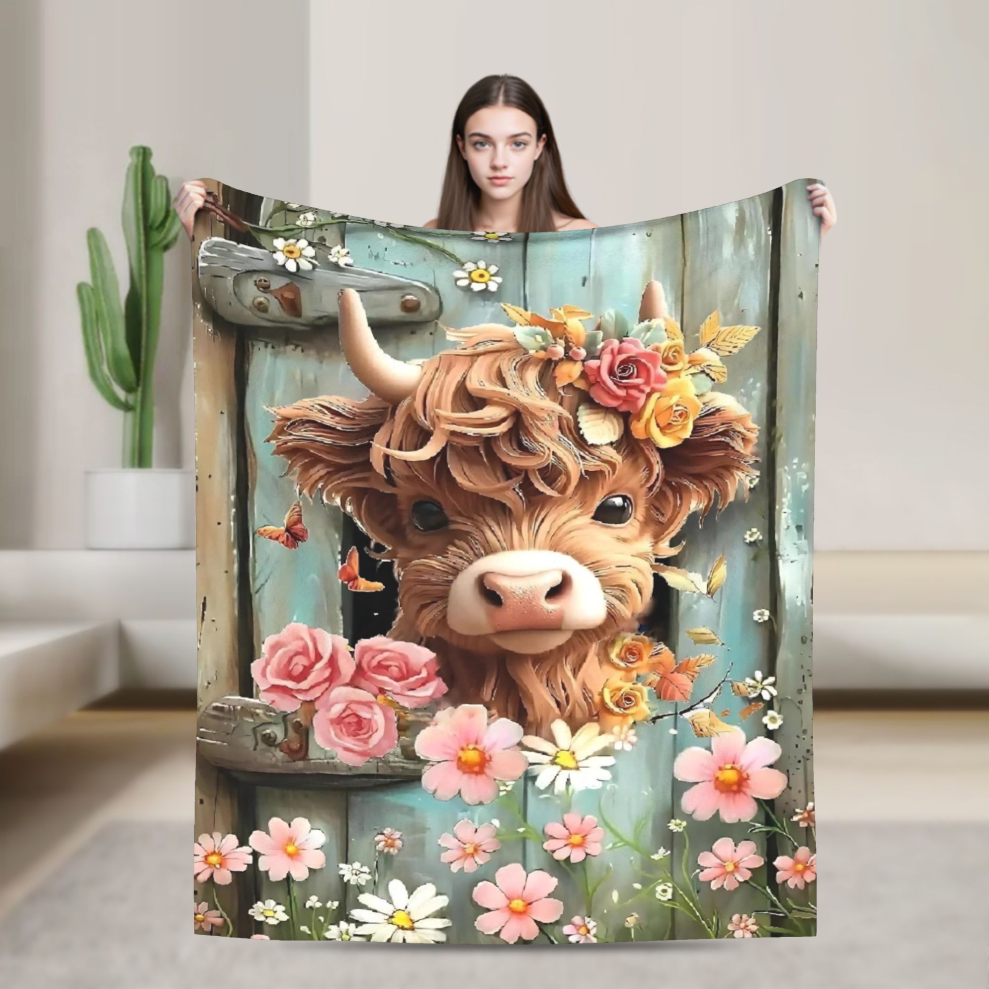 Coperte Highland Cow Boho con  - Highland Home Textiles recensione e prezzo
