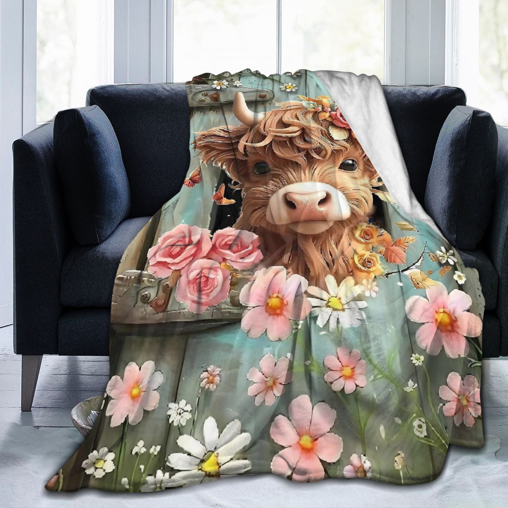 Coperte Highland Cow Boho con  - Highland Home Textiles recensione e prezzo